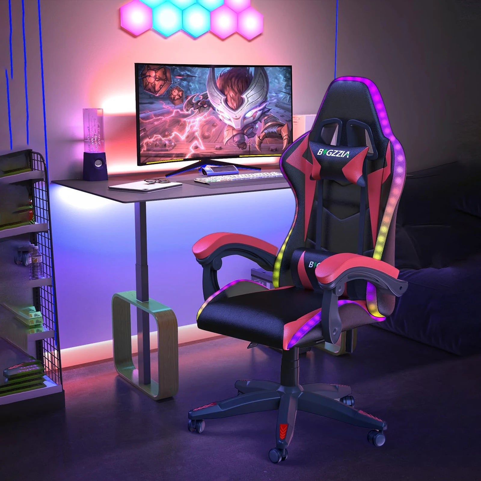Bigzzia RGB Gamingstuhl – Komfort, Stil & LED-Power für dein Setup