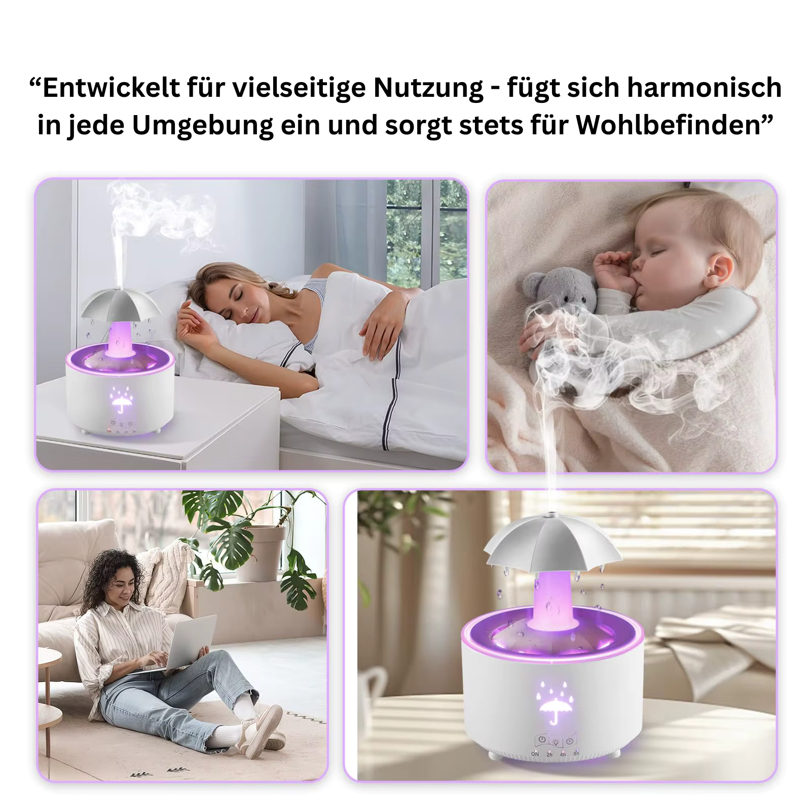 Wassertropfen-Aroma-Diffusor mit LED-Licht